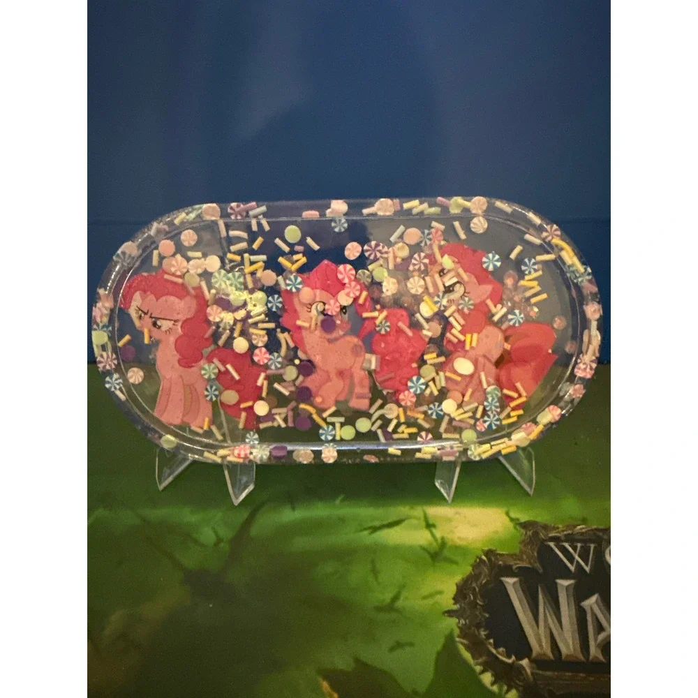 Handmade Pinkie Pie My Little Pony Resin Trinket Tray Candy Sprinkles Decor